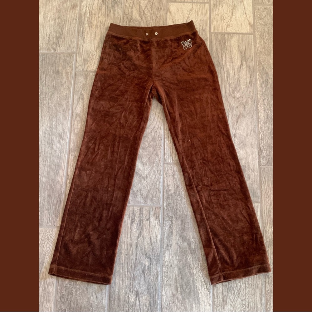 Brown velvet stretchy leggings